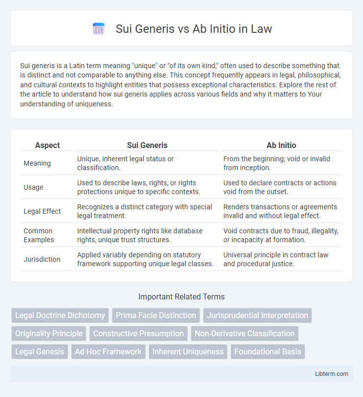 Ab Initio vs Sui Generis in Law - What is The Difference?