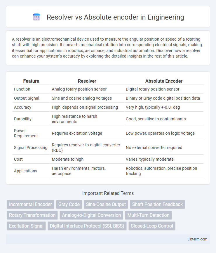 Absolute encoder vs Resolver in Engineering - What is The Difference?
