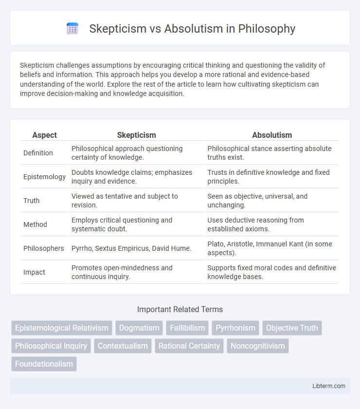 Absolutism vs Skepticism in Philosophy - What is The Difference?