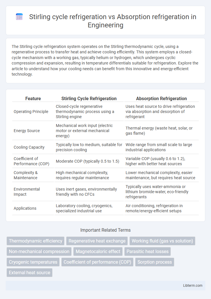 Absorption refrigeration vs Stirling cycle refrigeration in Engineering - What is The Difference?
