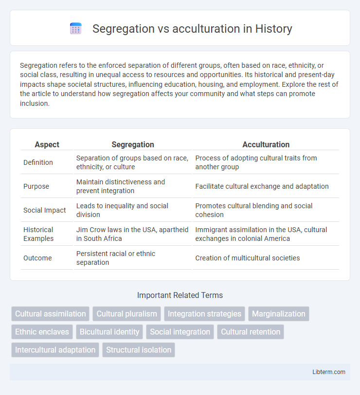 acculturation vs Segregation in History - What is The Difference?