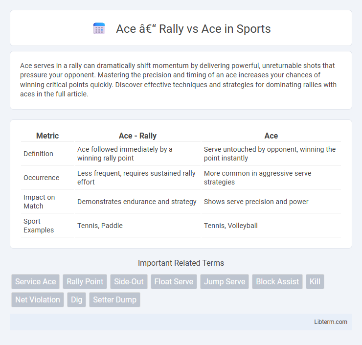 Ace vs Ace – Rally in Sports - What is The Difference?