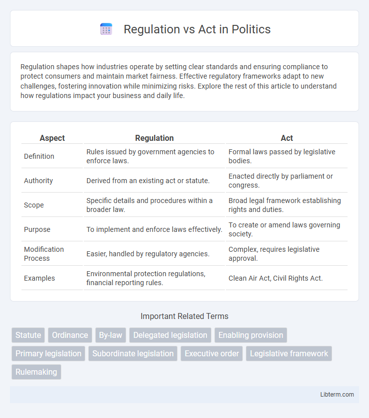 Act vs Regulation in Politics - What is The Difference?