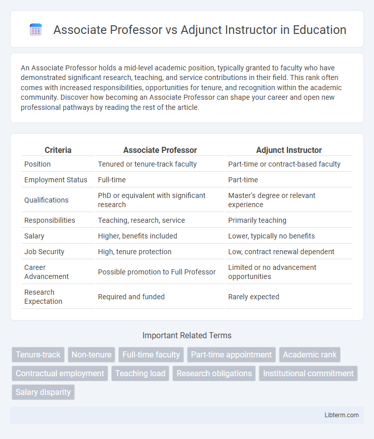 Adjunct Instructor vs Associate Professor in Education - What is The Difference?