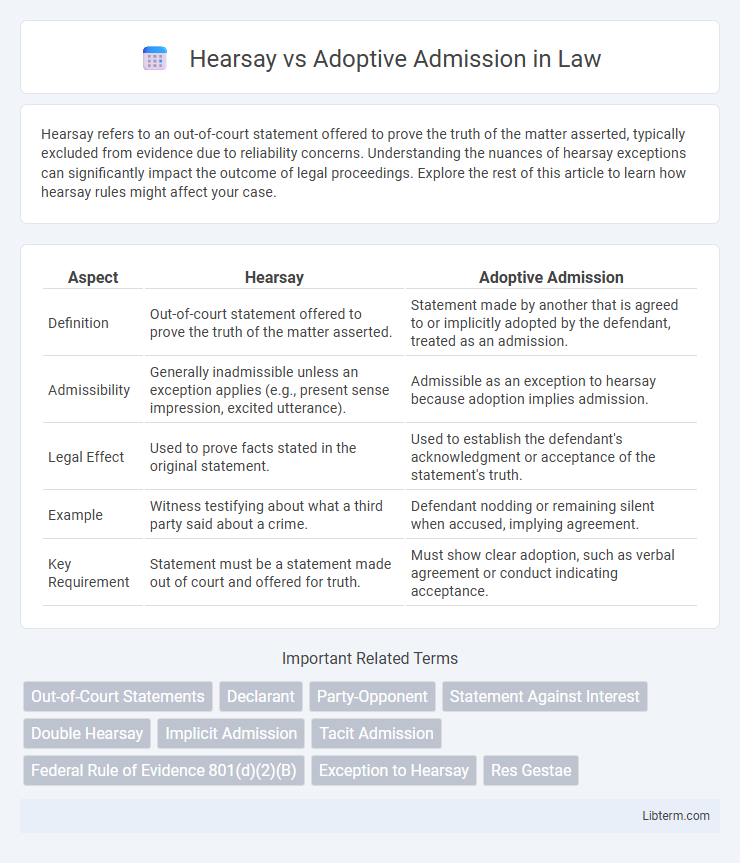 Adoptive Admission vs Hearsay in Law - What is The Difference?