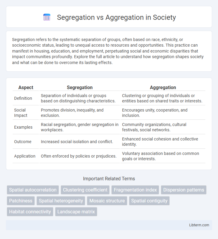 Aggregation vs Segregation in Society - What is The Difference?