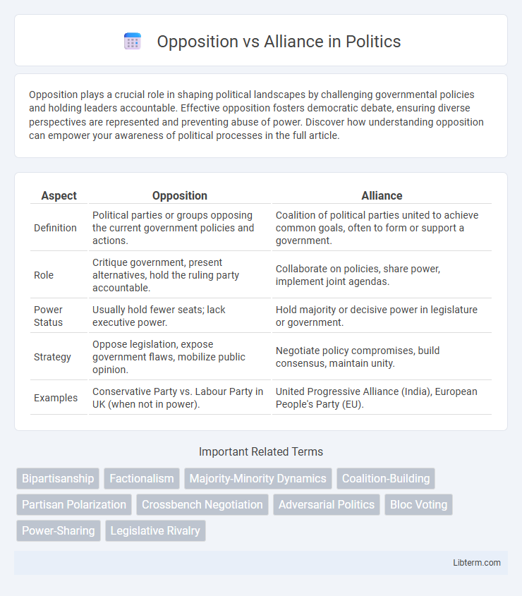 Alliance vs Opposition in Politics - What is The Difference?