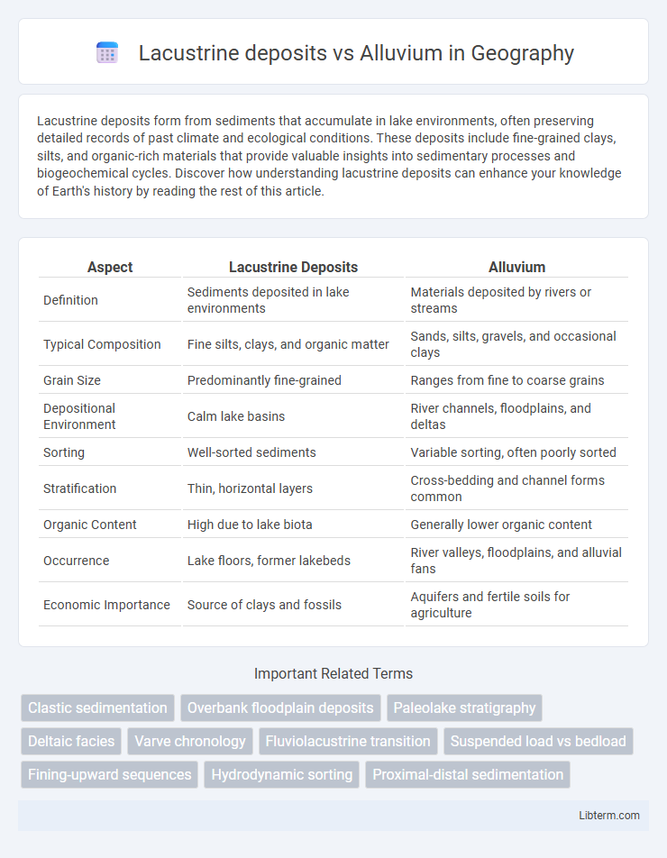 Alluvium vs Lacustrine deposits in Geography - What is The Difference?