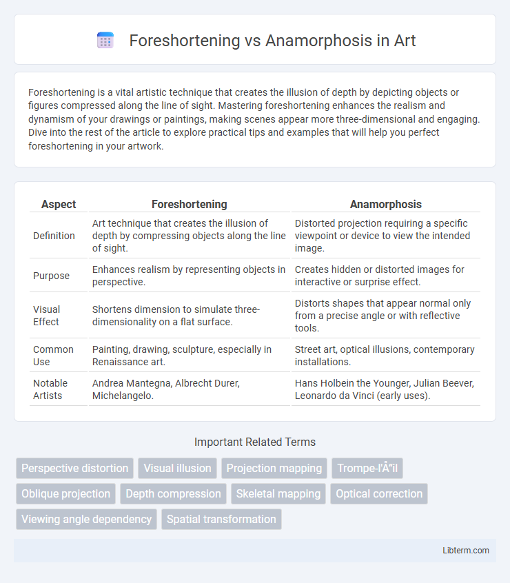 Anamorphosis vs Foreshortening in Art - What is The Difference?