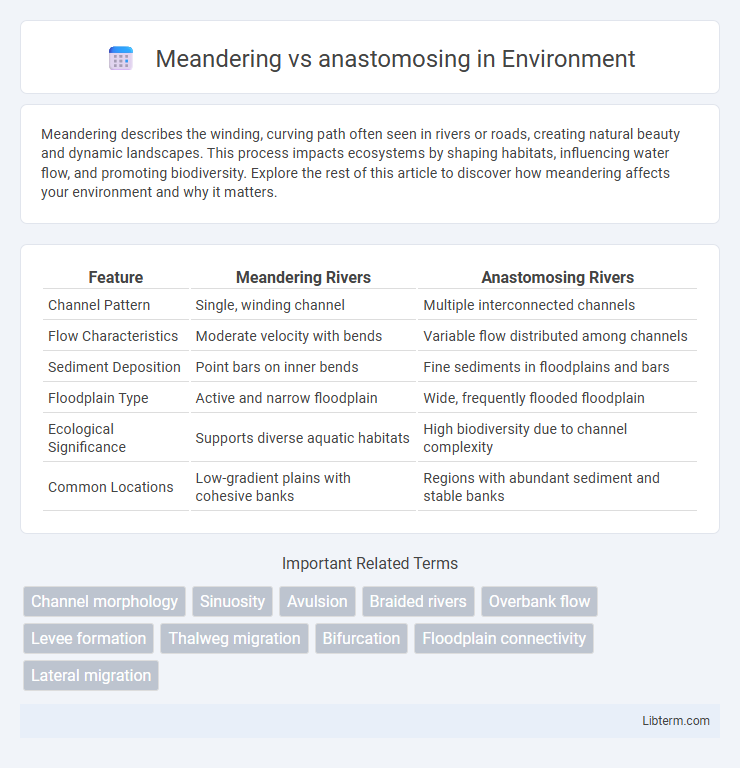 anastomosing vs Meandering in Environment - What is The Difference?