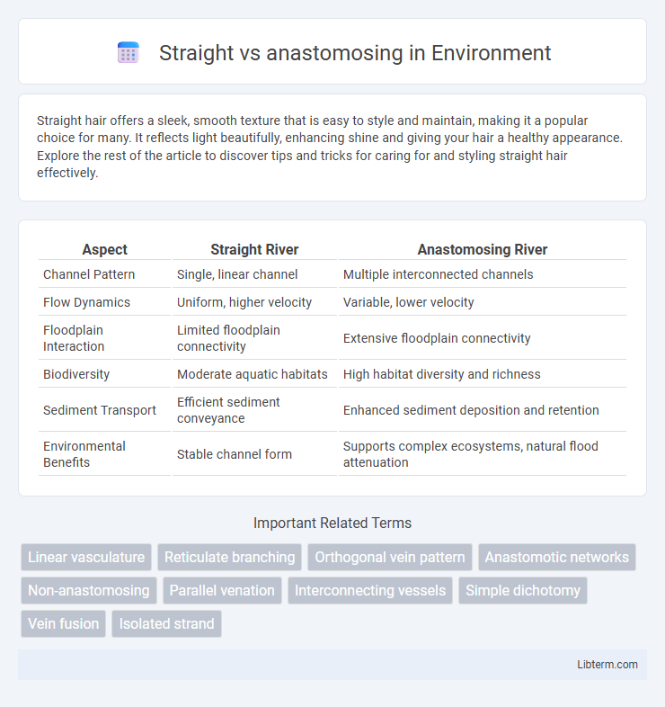anastomosing vs Straight in Environment - What is The Difference?