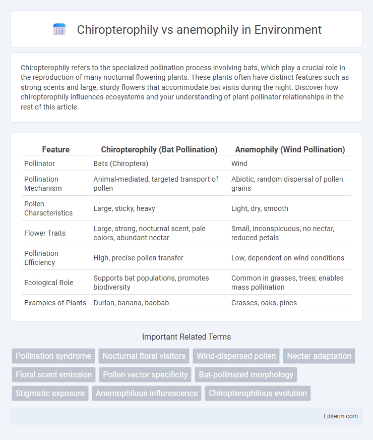 anemophily vs Chiropterophily in Environment - What is The Difference?