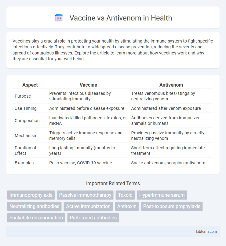 Antivenom vs Vaccine in Health - What is The Difference?