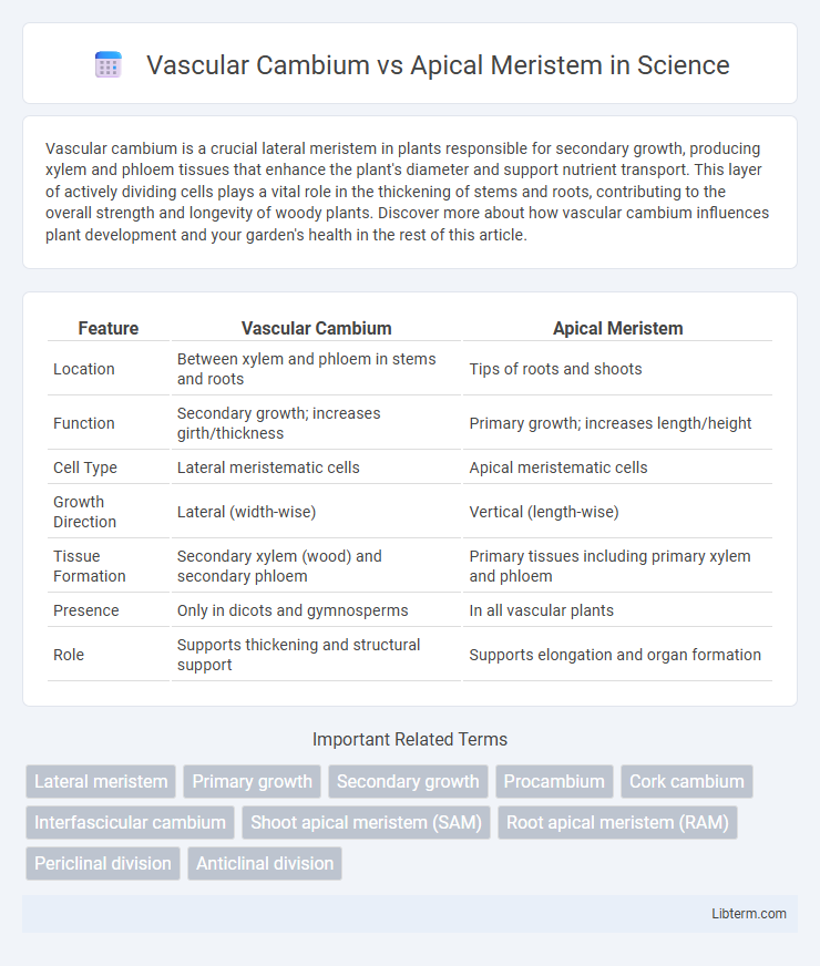 Apical Meristem vs Vascular Cambium in Science - What is The Difference?