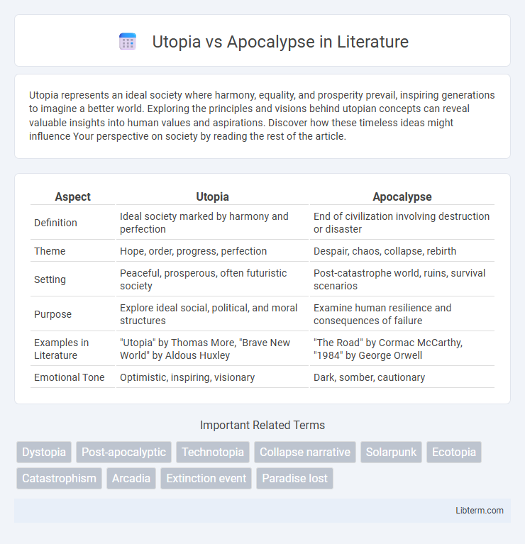 Apocalypse vs Utopia in Literature - What is The Difference?