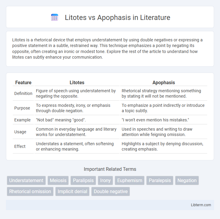 Apophasis vs Litotes in Literature - What is The Difference?