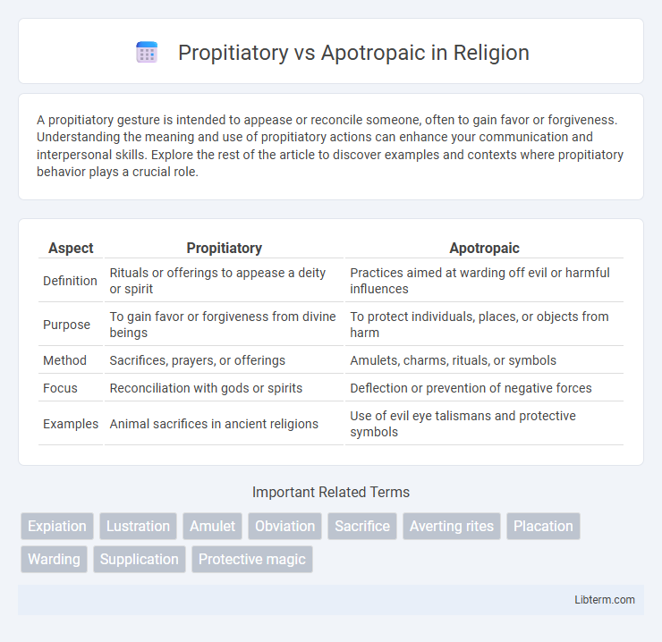 Apotropaic vs Propitiatory in Religion - What is The Difference?