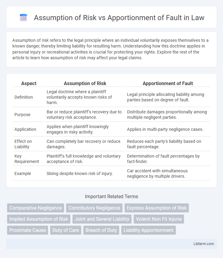 Apportionment of Fault vs Assumption of Risk in Law - What is The Difference?