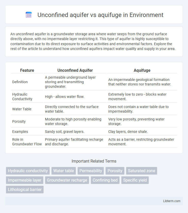 aquifuge vs Unconfined aquifer in Environment - What is The Difference?