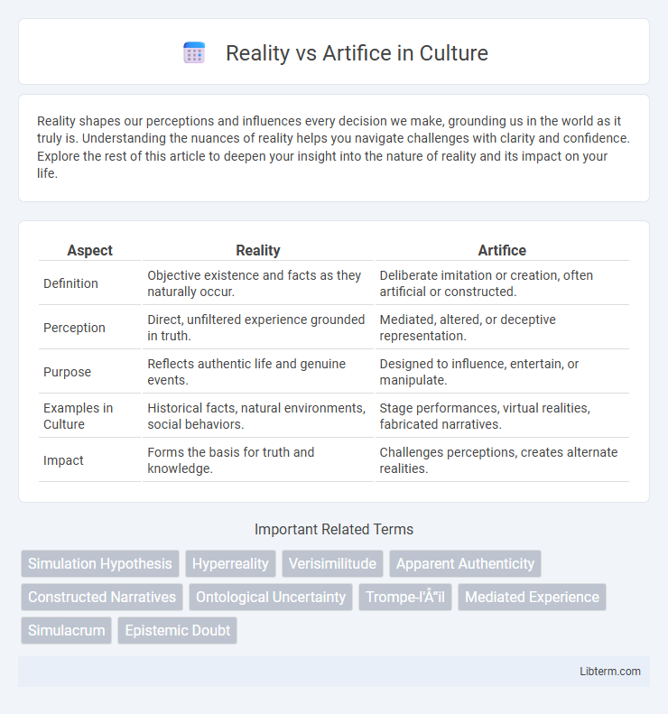 Artifice vs Reality in Culture - What is The Difference?
