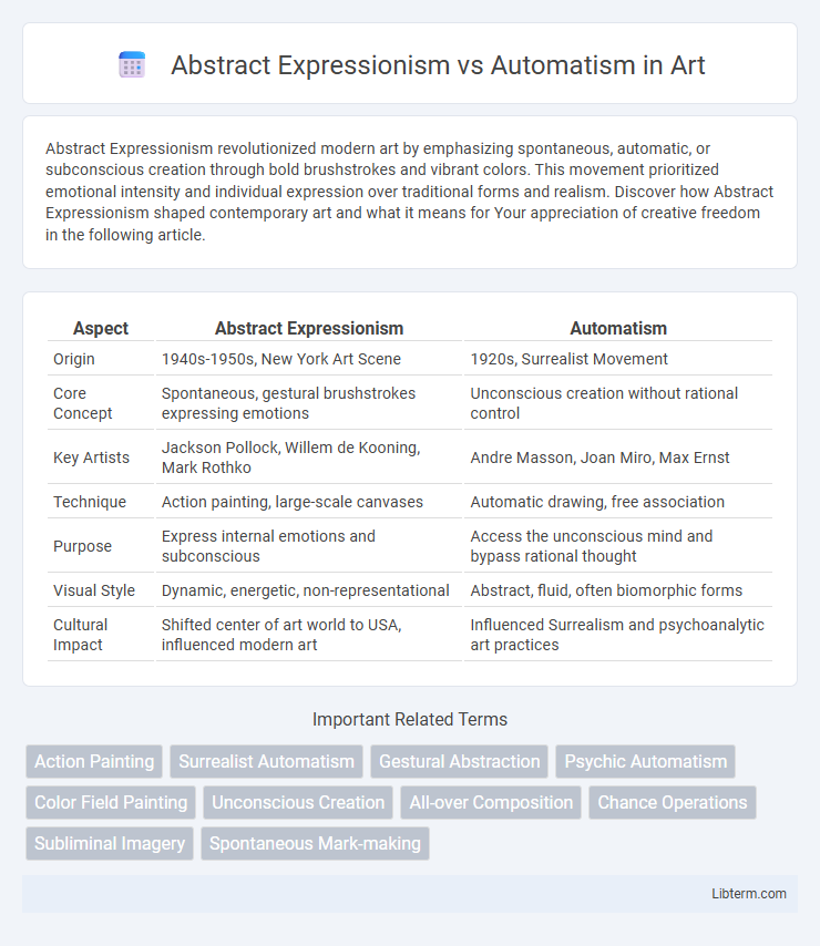 Automatism vs Abstract Expressionism in Art - What is The Difference?