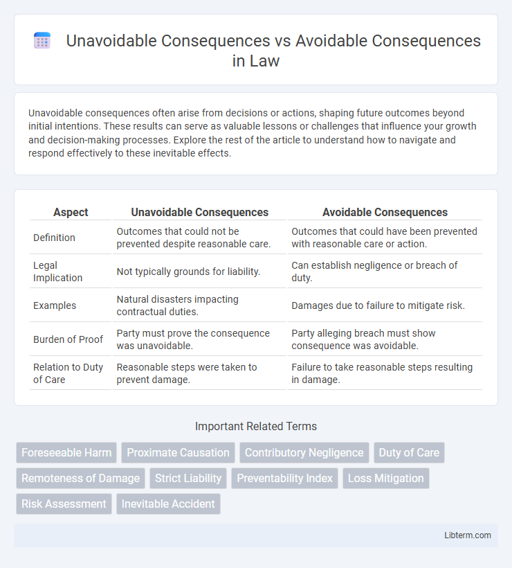 Avoidable Consequences vs Unavoidable Consequences in Law - What is The Difference?
