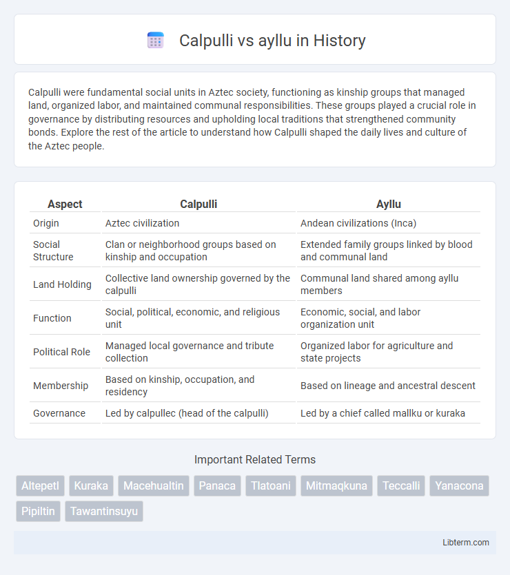 ayllu vs Calpulli in History - What is The Difference?