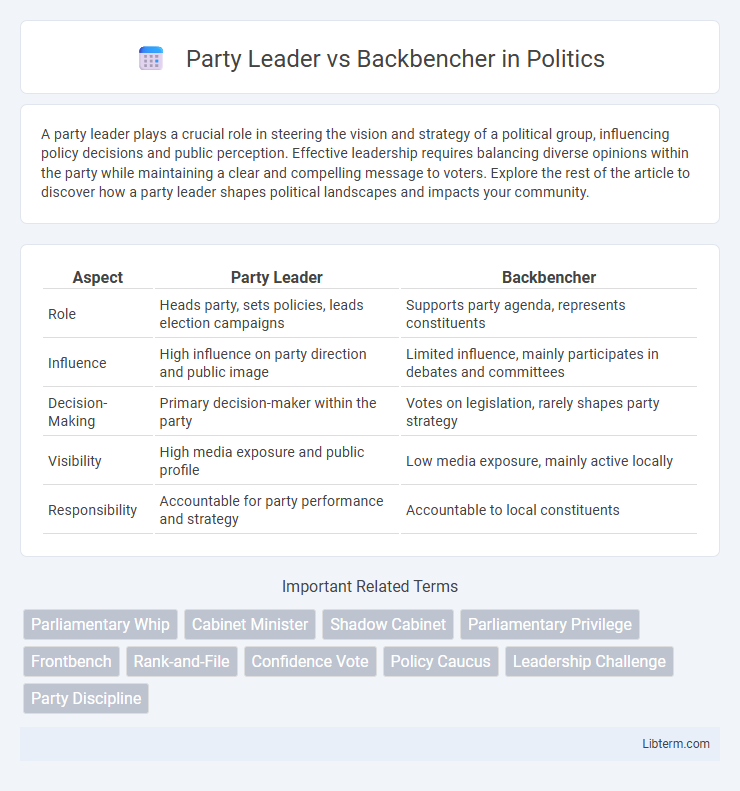 Backbencher vs Party Leader in Politics - What is The Difference?