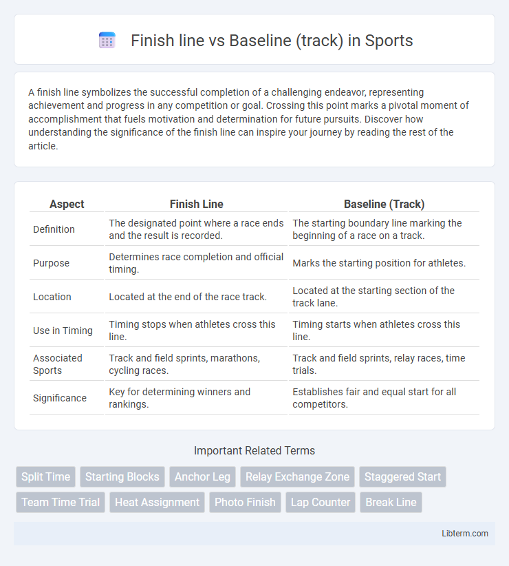 Baseline (track) vs Finish line in Sports - What is The Difference?