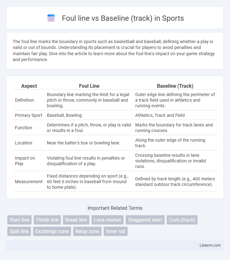Baseline (track) vs Foul line in Sports - What is The Difference?