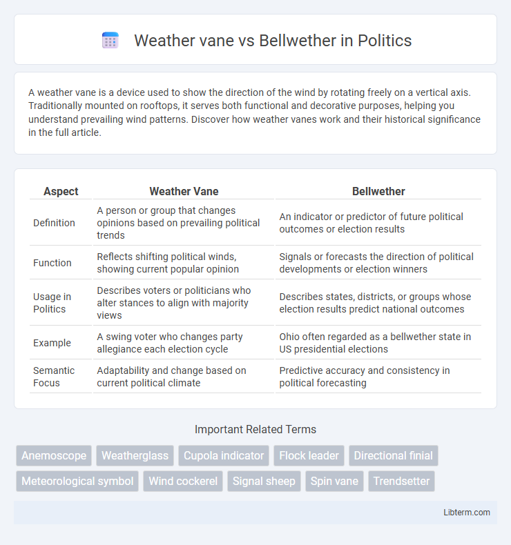 Bellwether vs Weather vane in Politics - What is The Difference?