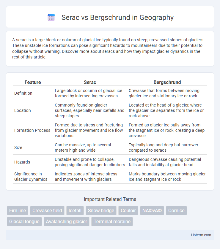 Bergschrund vs Serac in Geography - What is The Difference?