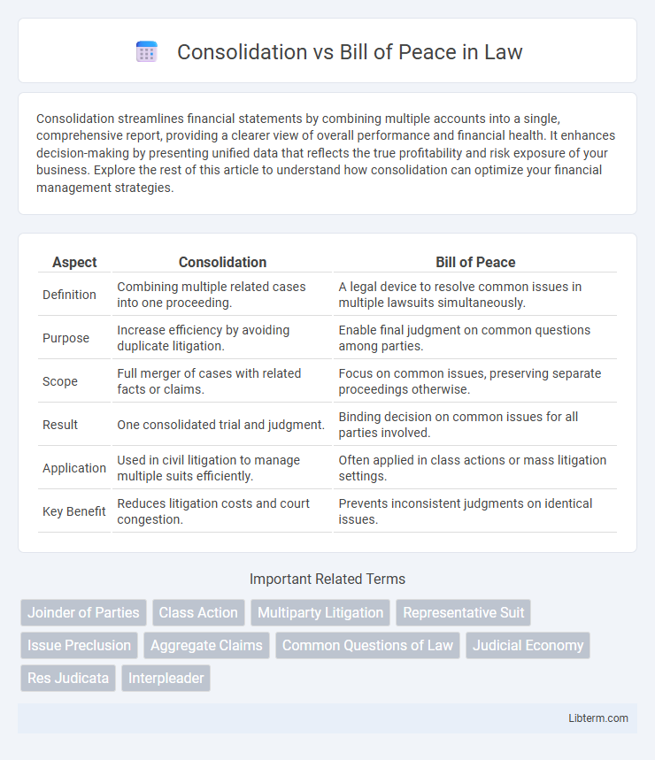 Bill of Peace vs Consolidation in Law - What is The Difference?