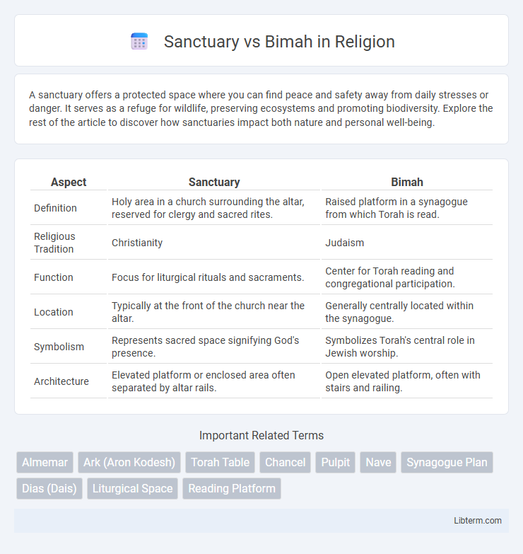 Bimah vs Sanctuary in Religion - What is The Difference?
