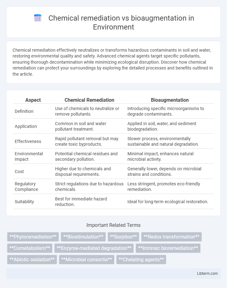 bioaugmentation vs Chemical remediation in Environment - What is The Difference?
