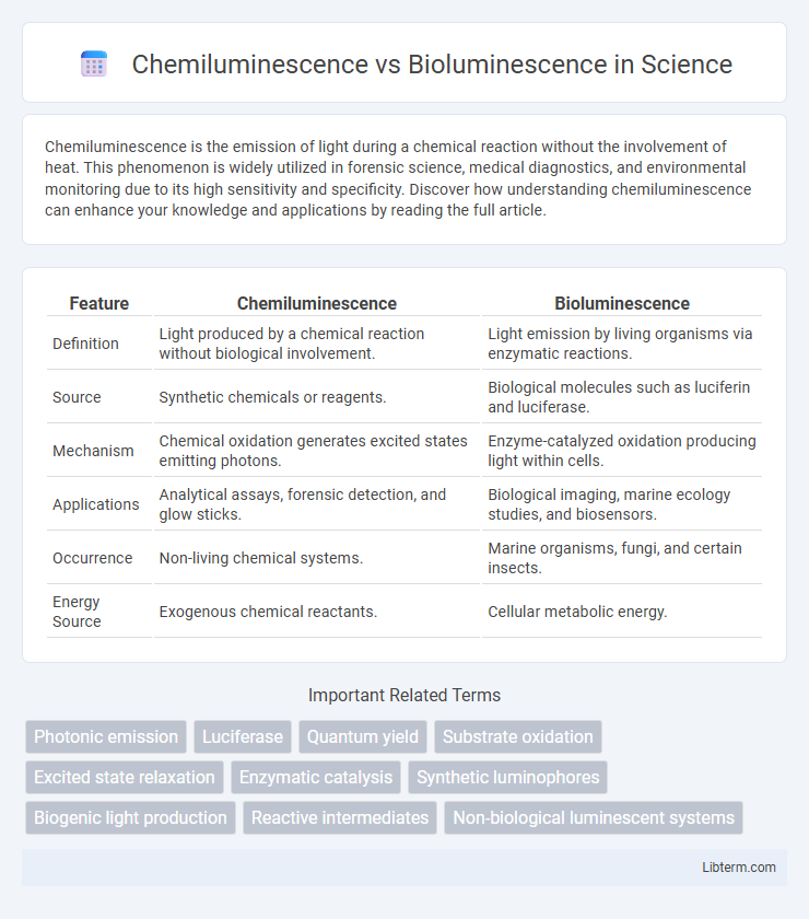 Bioluminescence vs Chemiluminescence in Science - What is The Difference?