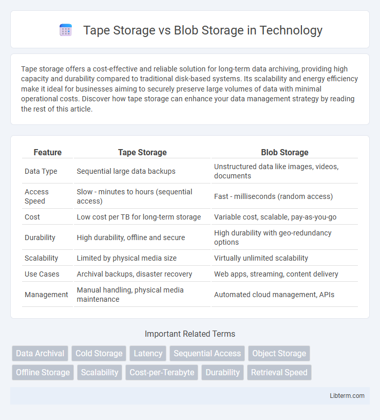 Blob Storage vs Tape Storage in Technology - What is The Difference?