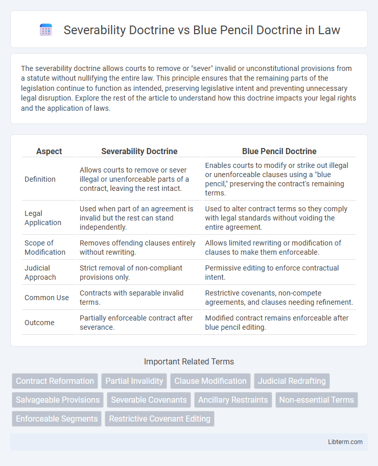 Blue Pencil Doctrine vs Severability Doctrine in Law - What is The Difference?