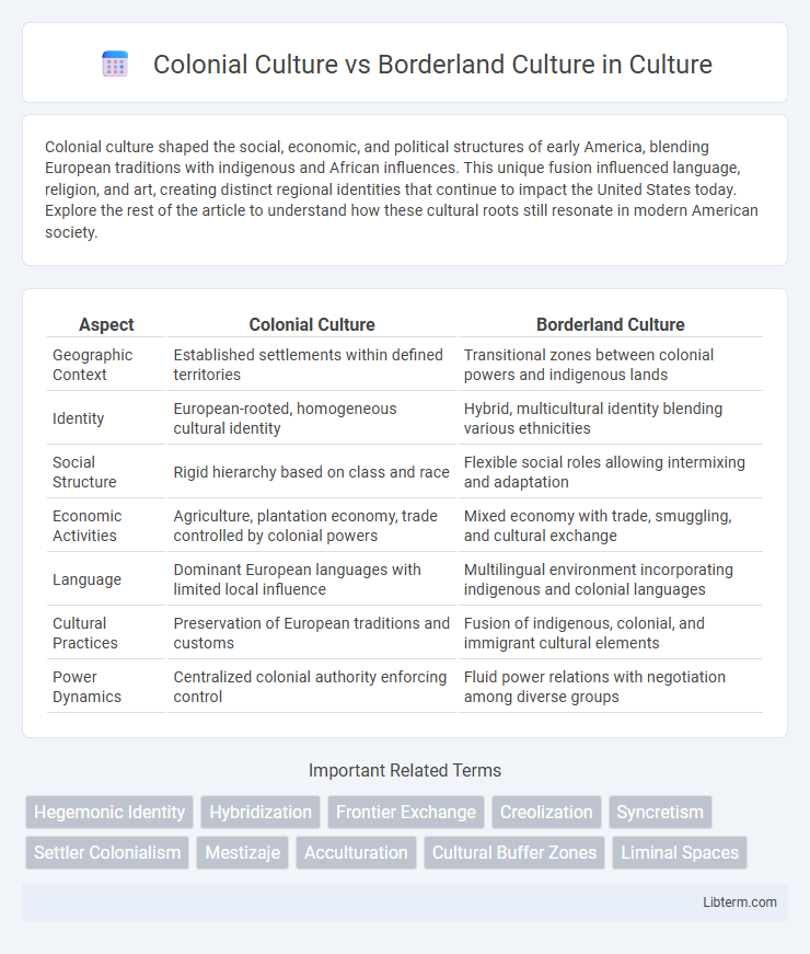 Borderland Culture vs Colonial Culture in Culture - What is The Difference?