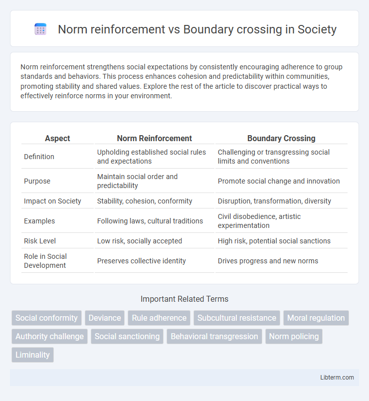 Boundary crossing vs Norm reinforcement in Society - What is The Difference?