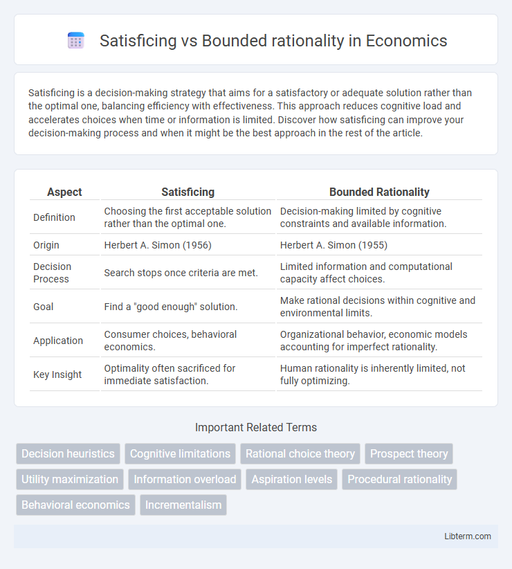 Bounded rationality vs Satisficing in Economics - What is The Difference?