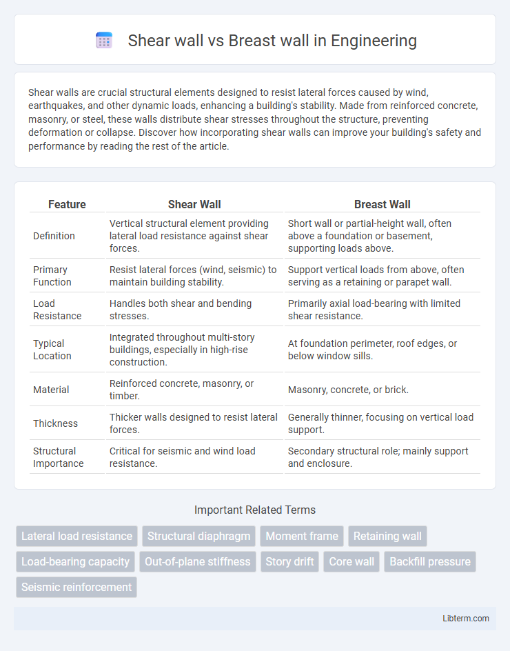 Breast wall vs Shear wall in Engineering - What is The Difference?