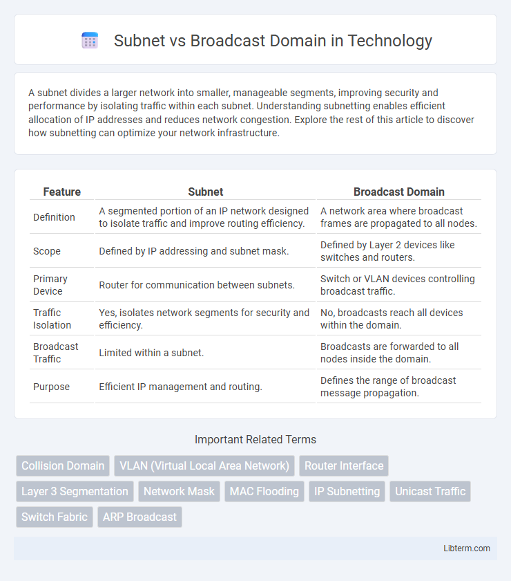 Broadcast Domain vs Subnet in Technology - What is The Difference?