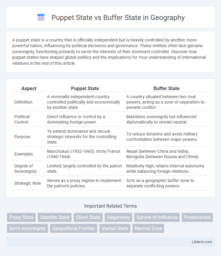 Buffer State vs Puppet State in Geography - What is The Difference?