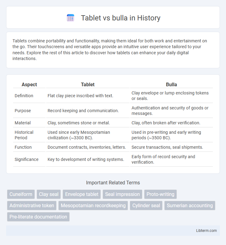 bulla vs Tablet in History - What is The Difference?