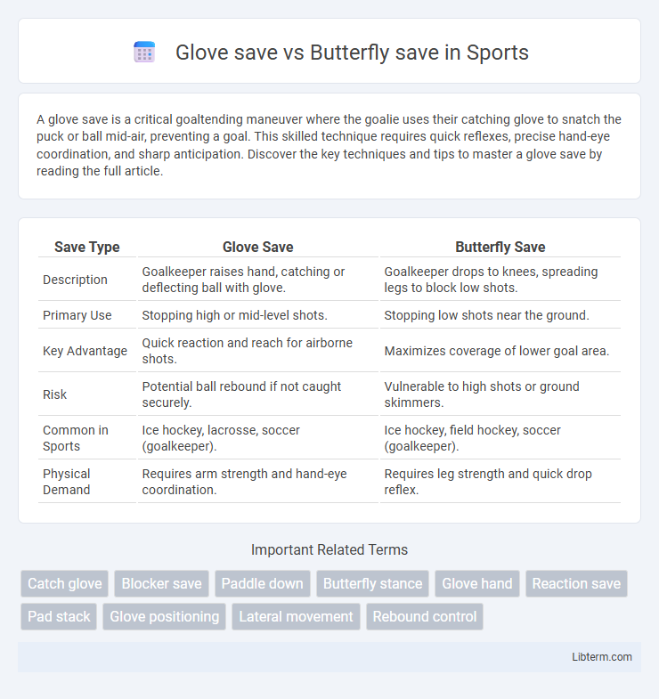 Butterfly save vs Glove save in Sports - What is The Difference?