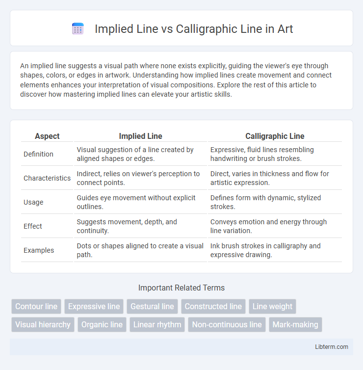 Calligraphic Line vs Implied Line in Art - What is The Difference?