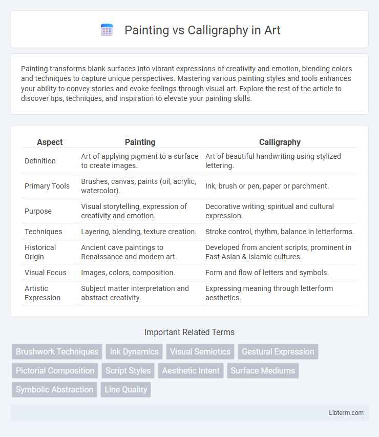 Calligraphy vs Painting in Art - What is The Difference?