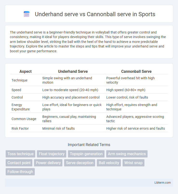 Cannonball serve vs Underhand serve in Sports - What is The Difference?