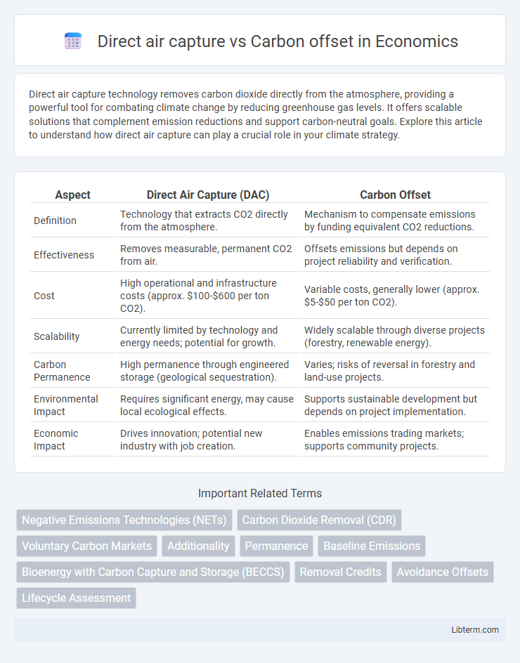 Carbon offset vs Direct air capture in Economics - What is The Difference?